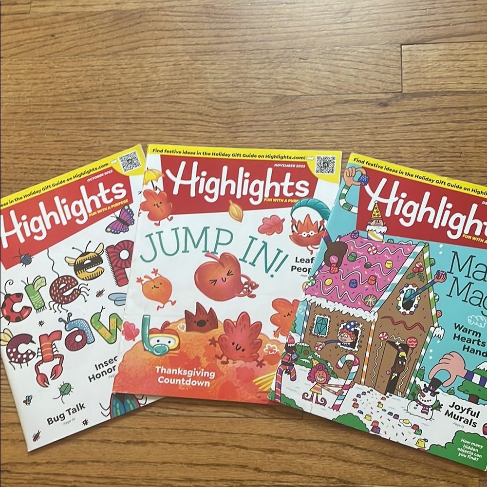 Highlights Children's Magazine Set Of 3